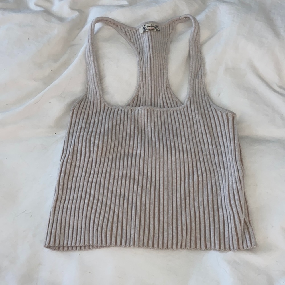 Free People racer back crop top